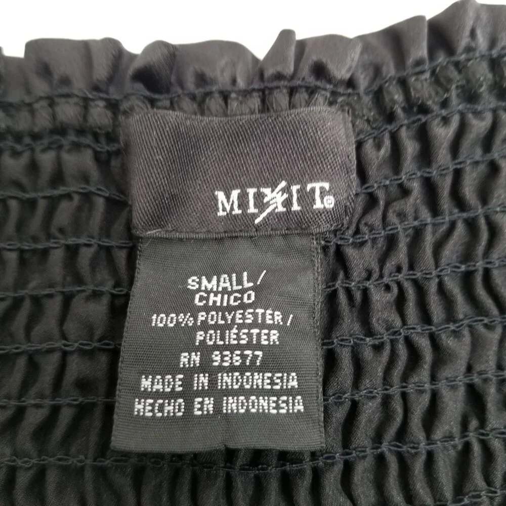 MIXIT Black Satin Babydoll Camisole Small Coquette Goth Y2K Romantic